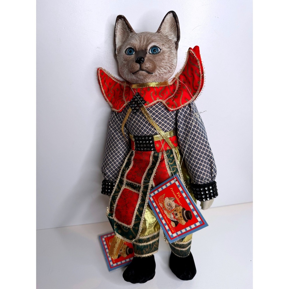 Vintage 1994 Heritage Mint Pet Personalities King Meow Porcelain Cat Doll Tagged